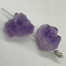 Load image into Gallery viewer, Amethyst Natural Crystals Bead Parcel| 21x19x14 and 21x19x13mm| Purple| 2 Beads|