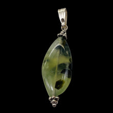 Load image into Gallery viewer, Tourmalinated Quartz Sterling Silver Pendant | 1 3/4" Long | Clear Green Black |