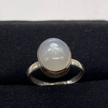 Load image into Gallery viewer, Moonstone Sterling Silver Oval Ring | 7 | White |