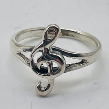 Load image into Gallery viewer, Treble Clef Sterling Silver Ring | Size 3 | Silver | 1 Ring