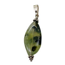 Load image into Gallery viewer, Tourmalinated Quartz Sterling Silver Pendant | 1 3/4" Long | Clear Green Black |