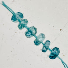 Load image into Gallery viewer, 4 Natural Blue Zircon Faceted 3x2-3x1.5mm Roundel Beads 006049