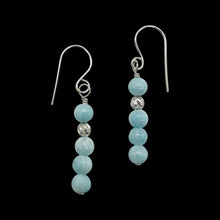 Load image into Gallery viewer, Natural Hemimorphite Sterling Silver Earrings | 1 1/2" Long | Blue | 1 Pair |