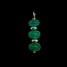 Load image into Gallery viewer, Emerald AAA Gemstone Pendant with Sterling Silver Findings| 3/4" Long |