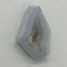 Load image into Gallery viewer, Chalcedony Druzy 30ct Designer Cut Pendant Bead| 29x17x10| Blue|1 Pendant Bead |
