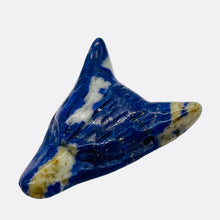 Load image into Gallery viewer, Sodalite Carving Wolf Head Pendant Bead | 40x30x10mm | Blue White | 1 Bead |