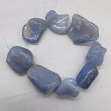 Load image into Gallery viewer, Chalcedony 8" Strand Nugget Beads | 32x23x13-21z17z12mm | Blue | 8 Beads |