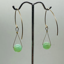 Load image into Gallery viewer, Chrysoprase AAA Natural 14K Gold Filled Earrings | Green | 1 3/4" Long |