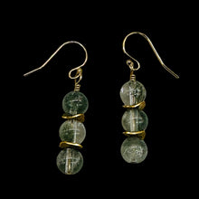 Load image into Gallery viewer, Sparkling Actinolite Quartz 14K Gold Filled Earrings | 1 1/2" long | 1 Pair |