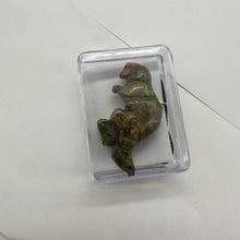 Load image into Gallery viewer, Unakite Tyrannosaurus Rex Dinosaur Pendant Necklace | 3/4' Long | Green, Pink |