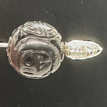 Load image into Gallery viewer, Dragon Long Life Carved Onyx Round Pendant Bead | 12mm | Black | 1 Bead |