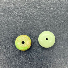 Load image into Gallery viewer, Gaspeite High Grade 7mm Rondelle Beads | 7mm | Green Brown | 2 Beads |