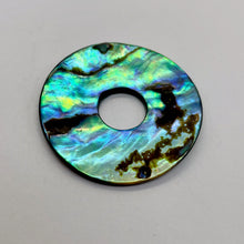 Load image into Gallery viewer, AAA Natural Abalone Pi Circle Pendant Necklace 107220
