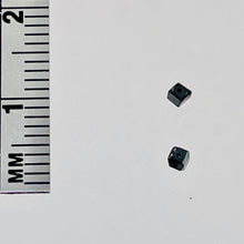 Load image into Gallery viewer, 2 Natural Black 0.06cts Diamond Cube Beads 8954B