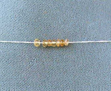 Load image into Gallery viewer, 7 Beads of Natural 3x2.5-2.75x2mm Imperial Topaz Faceted Roundel 6187