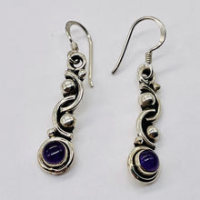 Load image into Gallery viewer, Amethyst Sterling Silver Drop/Dangle Earrings | 1 1/2" Long | Purple | 1 Pair |