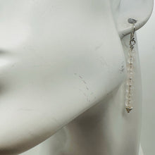 Load image into Gallery viewer, Light Pink Rose Quartz Sterling Silver Semi Precious Gemstone Earrings |2" Drop|