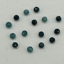 Load image into Gallery viewer, Sapphire AAA Faceted Parcel Round Beads | 2mm | Blue, Dark Blue | 15 Beads |