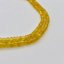 Load image into Gallery viewer, Natural Canary Yellow Sapphire Faceted Beads| 47ct| 3.50x2.5mm - 3x1mm| 190 Bds|