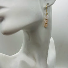 Load image into Gallery viewer, Morganite AA A Beads Rose Gold Earrings | 1" Long | 1 Pair |