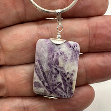 Load image into Gallery viewer, Purple Flower Sodalite Faceted Sterling Silver Pendant } 1 3/4" Long| 1 Pendant|