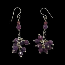 Load image into Gallery viewer, Love Purple Sapphire & Silver Heart Earrings 306622