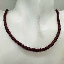 Load image into Gallery viewer, Ruby AAA Rondelle Bead 16" Strand | 4.5x3.5 to 4x3mm | Red | 150 Beads |