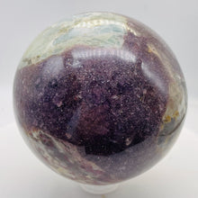 Load image into Gallery viewer, Garnet Crystal 1583g Sphere | 4 1/2" - 3lbs 6oz | Red White | 1 Collector's Item |