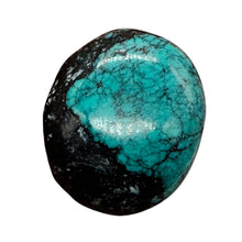 Load image into Gallery viewer, Turquoise Natural Focal 16g Nugget Bead | 30x26x16mm | Blue, Black | 1 Bead |