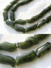 Load image into Gallery viewer, 4 Beads of Nephrite Jade 20x10x5mm Beads 9347