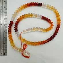 Load image into Gallery viewer, Fire Opal Faceted Rondelle Beads 5.5-6mm Red Orange Clear 119pcs