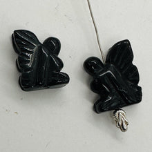 Load image into Gallery viewer, 2 Hematite Pixie Fairy Beads | 21x16x7mm | Charcoal Black