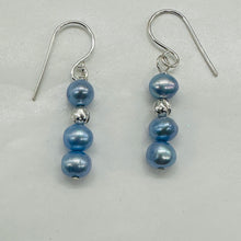 Load image into Gallery viewer, Baby Blue AAA Freshwater Pearl Sterling Silver Earrings | 1 1/4" Long |