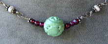 Load image into Gallery viewer, Designer Original Ruby Jade Pearl Sterling Silver 20 inch Necklace