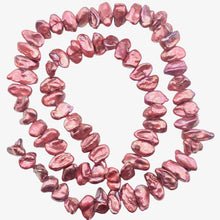 Load image into Gallery viewer, Coppery Warm Raspberry Keishi Pearl Strand 108088