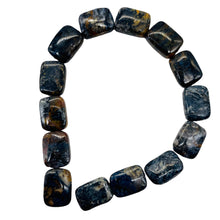 Load image into Gallery viewer, Pietersite Rectangle Bead Half-Strand | 15x10x4mm | Deep Blue Black | 14 Beads |