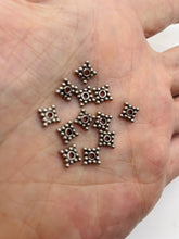 Load image into Gallery viewer, Square 12-Beaded Silver Bali Beads 6x6x1mm 003907