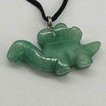 Load image into Gallery viewer, Aventurine Stegosaurus Dinosaur Pendant Necklace | 3/4" Long | Green, Pink |