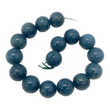Load image into Gallery viewer, Rare Vivid Blue Cat's Eye Apatite Round Gemstone Half Strand | 12mm | 16 Beads |