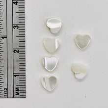 Load image into Gallery viewer, Mother of Pearl Baby Heart Beads | 7x7x2mm | White | 6 Beads |