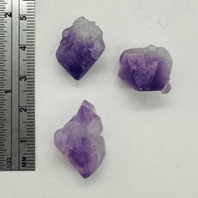Load image into Gallery viewer, Amethyst Natural Crystals Parcel | 23x16x13 to 19x15x12mm | Purple | 3 Beads |