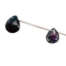 Load image into Gallery viewer, Ruby Zoisite Exquisite Flat Pear Briolette Beads | 7x5x3mm| Green, Red| 2 Beads|