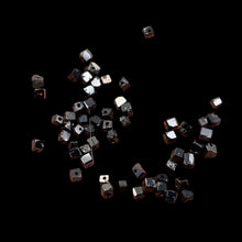 Load image into Gallery viewer, Natural Black Diamond Cube Tube 2.9cts Beads | 1x1mm to 2x1mm | 67 Beads |