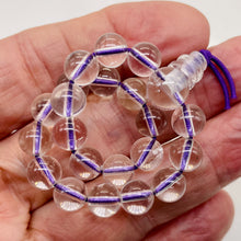 Load image into Gallery viewer, Clear Quartz 7" Strung Strand Round Beads | 8mm | Clear | 21 Beads |