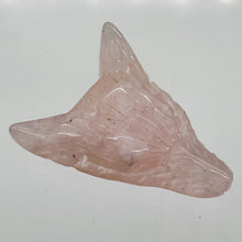 Load image into Gallery viewer, Rose Quartz Carving Wolf Head Pendant Bead | 40x30x10mm | Pink | 1 Bead |