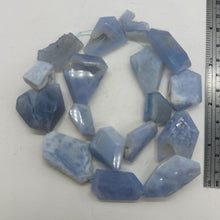 Load image into Gallery viewer, Drusy Blue Chalcedony 100g Quadrilateral Strand| 35x22 to 22x19mm | Blue, White|