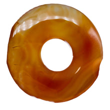 Load image into Gallery viewer, Carnelian Pi Circle Pendant Bead | 70mm | Orange | 2 3/4" Diameter | 1 Bead |