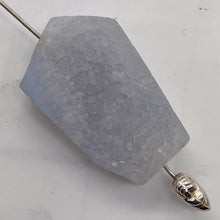 Load image into Gallery viewer, Chalcedony Druzy 56ct Designer Cut Pendant Bead|31x20x12mm| Blue| 1 Pendant Bead