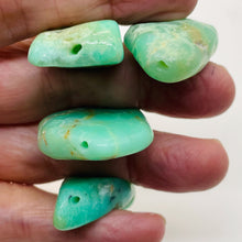 Load image into Gallery viewer, Designer Natural Chrysoprase Beads | 275cts! | 43x30x7 to 30x25x10mm | 4 Beads |
