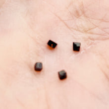 Load image into Gallery viewer, Natural Black Diamond Faceted Cube Beads | 1x1x1mm | 0.12tcw | 4 Beads |